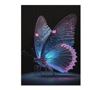 52x38cm/1000pcs Casse-têtes pour Adolescents Glowing Butterfly Artwork-6 Puzzle pour Adultes : Un Jeu De Réflexion Amusant Et Humoristique pour Un Anniversaire Ou Noël 52x38cm/1000pcs