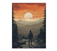52x38cm/1000pcs Casse-têtes pour Adolescents Hiking Mountain Puzzle pour Adultes : Un Jeu De Réflexion Amusant Et Humoristique pour Un Anniversaire Ou Noël 52x38cm/1000pcs