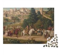 52x38cm/1000pcs Époque de la Renaissance : Chevaliers, chérubins et châteaux Puzzle Jouet en Bois Cadeau Unique Décoration Intérieure Jeu Éducatif Challenge Toy