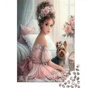 52x38cm/1000pcs Jeune Princesse Puzzle Jouet en Bois Cadeau Unique Décoration Intérieure Art Fantastique Romantique Jeu ÉduChatif Challenge Toy