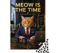 52x38cm/1000pcs, Puzzle 1000 Pièces, CEO Cat Business Motivational Poster