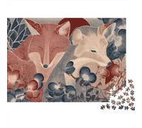 52x38cm/1000pcs Puzzle 1000 Pièces, Foxes in The Forest, Idée Cadeau Noël | Pour un cadeau utile bien après Noël : ce puzzle 1000 pièces adulte offre aux adultes un loisir calme en hiver.