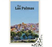 52x38cm/1000pcs Puzzle 1000 Pièces, Visit Las Palmas, Idée Cadeau Noël | Pour faire une vraie pause loin des écrans : Puzzle adulte 1000 pièces ; pour une activité tranquille chez soi.