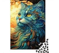 52x38cm/1000pcs Puzzle 1000 Pièces, Whimsical Cat, Idée Cadeau Festive | Comme idée cadeau de Noël : ce puzzle 1000 pièces adulte propose un défi plus long pour les journées d'hiver.
