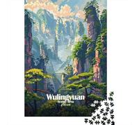 52x38cm/1000pcs, Puzzle Image 1000 Pièces, Wulingyuan Scenic Area, China | Pour profiter d'un w nd calme à la maison : ce puzzle adulte 1000 pièces peut se répartir sur plusieurs séances.