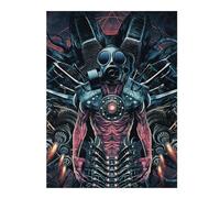 52x38cm/1000pcs Puzzle pour Adolescentes Steampunk Gas Mask Art Print Puzzles pour Adolescentes, Jouets, Décoration Murale, Cadeaux pour Femmes, Défi Éducatif 52x38cm/1000pcs