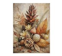 52x38cm/1000pcs Puzzle pour Adolescents Autumnal Still Life with Pine Cones Puzzles pour Adolescents - Jouets Anti-Stress - Une Œuvre d'art - Activités Amusantes À La Maison 52x38cm/1000pcs