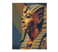 52x38cm/1000pcs Puzzle pour Adolescents Egyptian Pharaoh Puzzle pour Adultes Jeux De Famille Une Œuvre d'art Jeu Stimulant Cadeaux 52x38cm/1000pcs