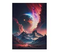 52x38cm/1000pcs Puzzle pour Adolescents Galactic Mountain Planet Puzzle pour Adultes Jeux De Famille Une Œuvre d'art Jeu Stimulant Cadeaux 52x38cm/1000pcs