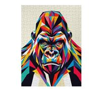 52x38cm/1000pcs Puzzle pour Adolescents Gorilla WPAP Pop Art Jeu De Puzzle pour Adultes : Casse-tête Amusant Et Humoristique, pour Les Amis Et La Famille 52x38cm/1000pcs