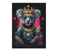52x38cm/1000pcs Puzzle pour Adolescents Koalas Gold Crowned Jeu De Puzzle pour Adultes : Casse-tête Amusant Et Humoristique, pour Les Amis Et La Famille 52x38cm/1000pcs