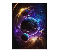 52x38cm/1000pcs Puzzle pour Adolescents Neon Nebula Nightscape Puzzle pour Adultes Jeux De Famille Une Œuvre d'art Jeu Stimulant Cadeaux 52x38cm/1000pcs