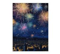 52x38cm/1000pcs Puzzle pour Adolescents New Year Christmas Vibes Puzzles pour Adolescents : Jeux Amusants, Passe-Temps Stimulant À Compléter