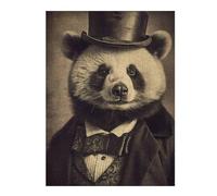 52x38cm/1000pcs Puzzle pour Adolescents Panda Vintage Puzzle pour Adultes : Jeux Relaxants, Découpe De Précision, Activités Amusantes À La Maison 52x38cm/1000pcs