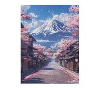 52x38cm/1000pcs Puzzle pour Adolescents Pastel Fuji Mountain Puzzle pour Adultes : Jeux Relaxants, Découpe De Précision, Activités Amusantes À La Maison 52x38cm/1000pcs