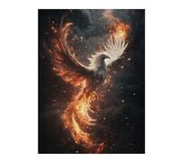 52x38cm/1000pcs Puzzle pour Adolescents Phoenix in Flames Puzzle pour Adultes - Jeu De Réflexion, Analyse Et Logique - Difficile Et Stimulant 52x38cm/1000pcs