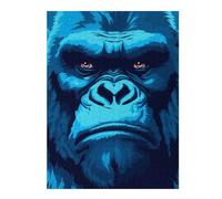 52x38cm/1000pcs Puzzle pour Adolescents Powerful Gorilla Pixel Art Puzzle pour Adultes - Jeu Pratique D'analyse Et De Logique - Cadeaux De Noël Et d'anniversaire 52x38cm/1000pcs