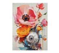 52x38cm/1000pcs Puzzle pour Adolescents Science Fiction Flowers Puzzle pour Adultes Jeux De Famille Une Œuvre d'art Jeu Stimulant Cadeaux 52x38cm/1000pcs