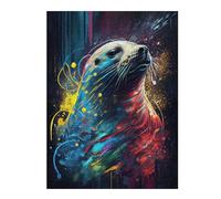 52x38cm/1000pcs Puzzle pour Adolescents The Howling Seal Puzzles pour Adolescents : Jeux Amusants, Passe-Temps Stimulant À Compléter