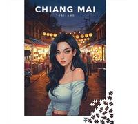 52x38cm/1000pcs, Puzzle pour Adultes 1000 Pièces, Chiang Mai Night Market | Pour les w nds tranquilles : Puzzle adulte 1000 pièces ; offre un défi plus long aux amateurs de puzzles patients.