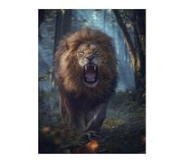 52x38cm/1000pcs Puzzle pour Adultes Lion in Magic Forest Puzzle pour Adultes, Jouets À Monter Soi-même, Cadeaux pour Femmes, Idéal pour Toute La Famille 52x38cm/1000pcs