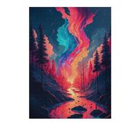 52x38cm/1000pcs Puzzle pour Adultes Magical Forest Stream Puzzle - Jeux Relaxants - Améliorez Vos Souvenirs - Offrez-Le en Cadeau À Toute La Famille 52x38cm/1000pcs