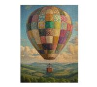 52x38cm/1000pcs Puzzle pour Adultes Patchwork Hot Air Balloon Puzzle pour Adultes, Jouets À Monter Soi-même, Cadeaux pour Femmes, Idéal pour Toute La Famille 52x38cm/1000pcs