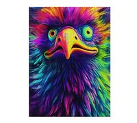 52x38cm/1000pcs Puzzle pour Adultes Rainbow Eagle Portrait Puzzles pour Adultes - Jeu Familial - Assemblage De Motifs - Cadeaux Uniques pour Anniversaire Et Noël 52x38cm/1000pcs