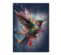 52x38cm/1000pcs Puzzles Colibri Painting Puzzles pour Adultes Jeux De Détente Décoration Parfaite Cadeaux Uniques d'anniversaire Et De Noël 52x38cm/1000pcs