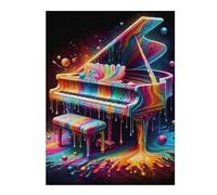 52x38cm/1000pcs Puzzles Colorful Piano Puzzle Adulte Jeu Manuel Course De Vitesse Cadeaux Uniques pour Anniversaire Et Noël 52x38cm/1000pcs