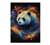 52x38cm/1000pcs Puzzles Cosmic Panda Artwork Puzzle pour Adultes Jeux Relaxants Découpe De Précision Cadeaux Uniques d'anniversaire Et De Noël 52x38cm/1000pcs