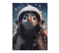 52x38cm/1000pcs Puzzles pour Adolescentes Cute Astronaut Penguin Jeu De Puzzle Et Casse-tête pour Adultes - Cadeaux pour Femmes (Anniversaire, Noël) 52x38cm/1000pcs