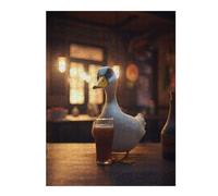 52x38cm/1000pcs Puzzles pour Adolescentes Goose Drinking Beer at Bar Jeu De Puzzle Et Casse-tête pour Adultes - Cadeaux pour Femmes (Anniversaire, Noël) 52x38cm/1000pcs