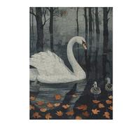 52x38cm/1000pcs Puzzles pour Adolescentes Swan Wild Jeu De Puzzle Et Casse-tête pour Adultes - Cadeaux pour Femmes (Anniversaire, Noël) 52x38cm/1000pcs