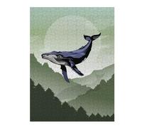52x38cm/1000pcs Puzzles pour Adolescents A Whale Flies Over The for Puzzles pour Adultes - Jeu Manuel - Assemblage De Motifs - Cadeaux d'anniversaire Uniques 52x38cm/1000pcs