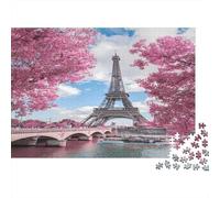 52x38cm/1000pcs Puzzles pour Adolescents Adultes Monument Parisien Style Paysage printanier