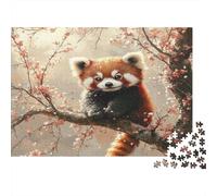 52x38cm/1000pcs Puzzles pour Adolescents Adultes Panda Roux Style Art Animalier Mignon