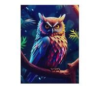 52x38cm/1000pcs Puzzles pour Adolescents Amazing Owl 3D Puzzle pour Adultes, Jeu De Réflexion, Cadeau pour Femmes, Défi Éducatif 52x38cm/1000pcs