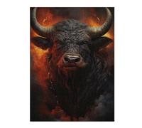 52x38cm/1000pcs Puzzles pour Adolescents Angry Bull Puzzle pour Adultes - Jeu Manuel - Décoration Parfaite - Difficile Et Stimulant 52x38cm/1000pcs