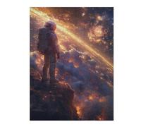 52x38cm/1000pcs Puzzles pour Adolescents Astronaut Cosmic Sunset Puzzle pour Adultes, Jeu De Réflexion, Cadeau pour Femmes, Défi Éducatif 52x38cm/1000pcs