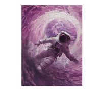 52x38cm/1000pcs Puzzles pour Adolescents Astronaut Space Surfer Puzzle pour Adultes - Jeu Manuel - Décoration Parfaite - Difficile Et Stimulant 52x38cm/1000pcs