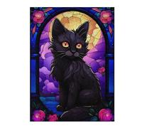 52x38cm/1000pcs Puzzles pour Adolescents Cute Kitten Abstract Puzzles pour Adultes Jeux Amusants Vacances À La Maison Passer Le Temps Défi À Compléter 52x38cm/1000pcs