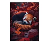 52x38cm/1000pcs Puzzles pour Adolescents Cute Sleeping Red Panda Puzzles pour Adultes : Analyse Et Logique du Jeu Pratique pour Anniversaire, Noël 52x38cm/1000pcs