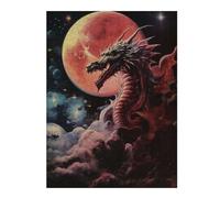 52x38cm/1000pcs Puzzles pour Adolescents Dragon in 60s Rock Album Puzzle Mural, Jouet, Décoration, Défi Difficile, Cadeau Anti-Stress 52x38cm/1000pcs