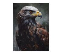 52x38cm/1000pcs Puzzles pour Adolescents Eagle Portrait Painting Casse-têtes pour Adolescents - Jeu De Réflexion - Cadeau d'anniversaire - Activités Amusantes À La Maison 52x38cm/1000pcs