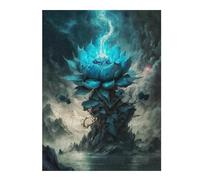 52x38cm/1000pcs Puzzles pour Adolescents Enchanted Lotus Island Jeu De Puzzle Et De Réflexion, Cadeaux pour Femmes, À Offrir À Toute La Famille 52x38cm/1000pcs