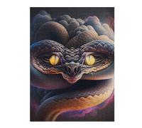 52x38cm/1000pcs Puzzles pour Adolescents Enchanted Serpent Portrait Puzzles pour Adultes Jeux Amusants Une Œuvre d'art Cadeaux De Noël Et d'anniversaire 52x38cm/1000pcs