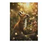 52x38cm/1000pcs Puzzles pour Adolescents Fox Cubs Enchanted Forest Puzzle pour Adultes - Jeu De Réflexion - Anti-Stress - Stimule Le Cerveau