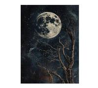 52x38cm/1000pcs Puzzles pour Adolescents Full Black Moon and Bare Tree Puzzle Anti-Stress - Décoration Idéale pour Un Anniversaire Ou Noël 52x38cm/1000pcs