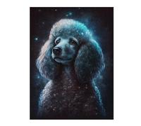 52x38cm/1000pcs Puzzles pour Adolescents Galactic Poodle Portrait -5 Jeu De Puzzle Et De Réflexion, Cadeaux pour Femmes, À Offrir À Toute La Famille 52x38cm/1000pcs